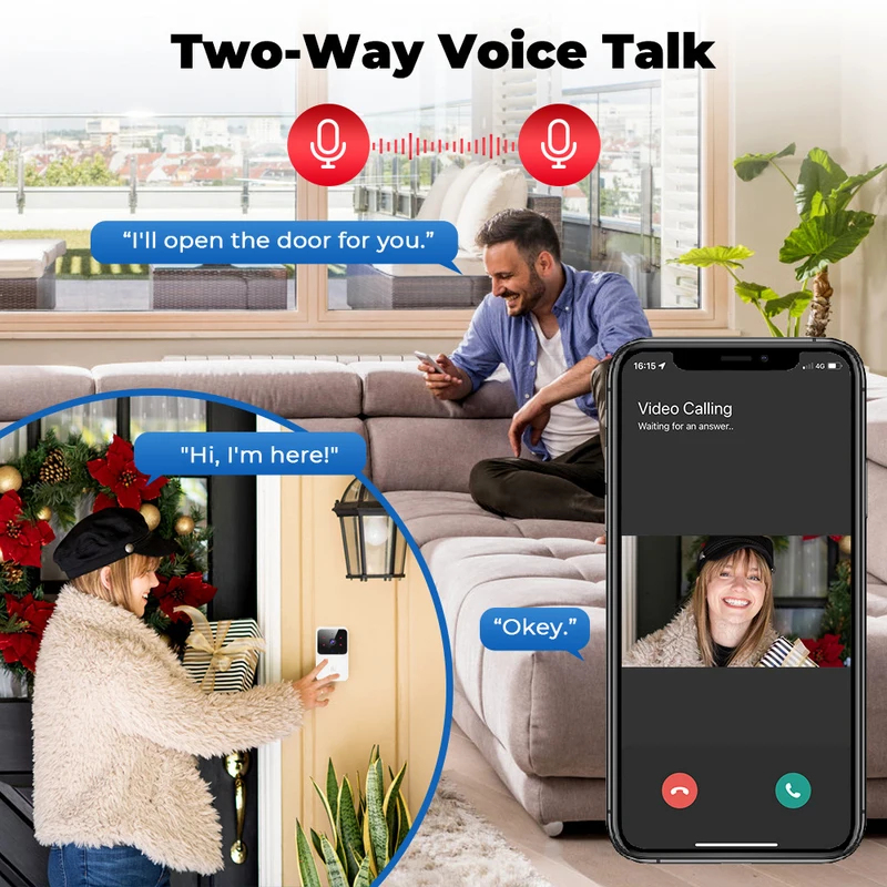 Tuya WiFi Video Doorbell Wirel - Home Security Front Door Camera recension och pris
