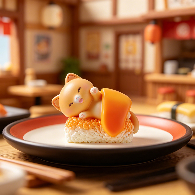 Sushi Cat Blind Box Cartoon Fi - Home Security Box recension och pris