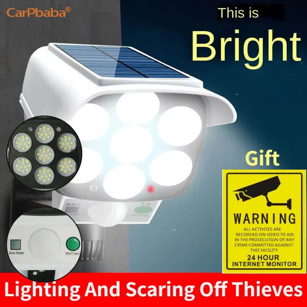 Outdoor Solar Light Motion Sen - Home Security Flood Lights recension och pris